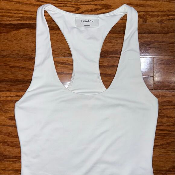 Aritzia Babaton White Contour Racer Bodysuit Size Small - Picture 8 of 15